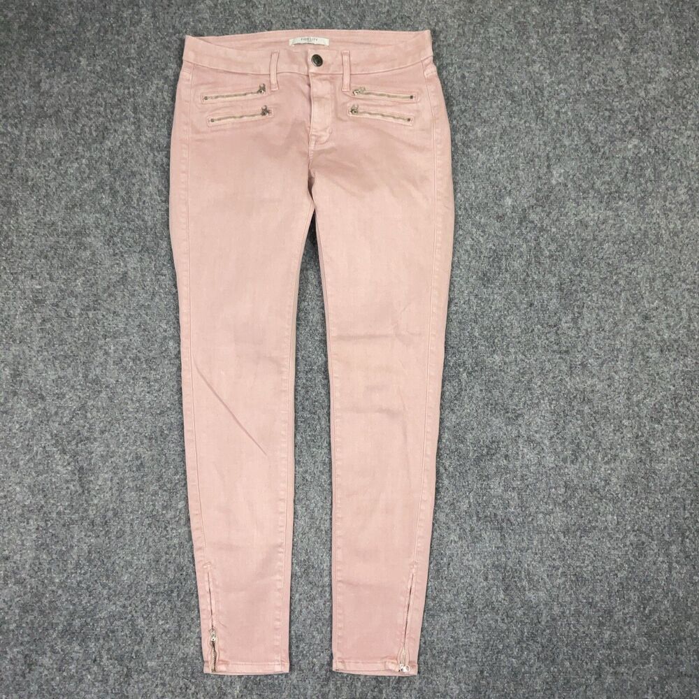 Fidelity Pants Womens Size 28 Pink Kronos Zen Vintage twill Mid rise ankle